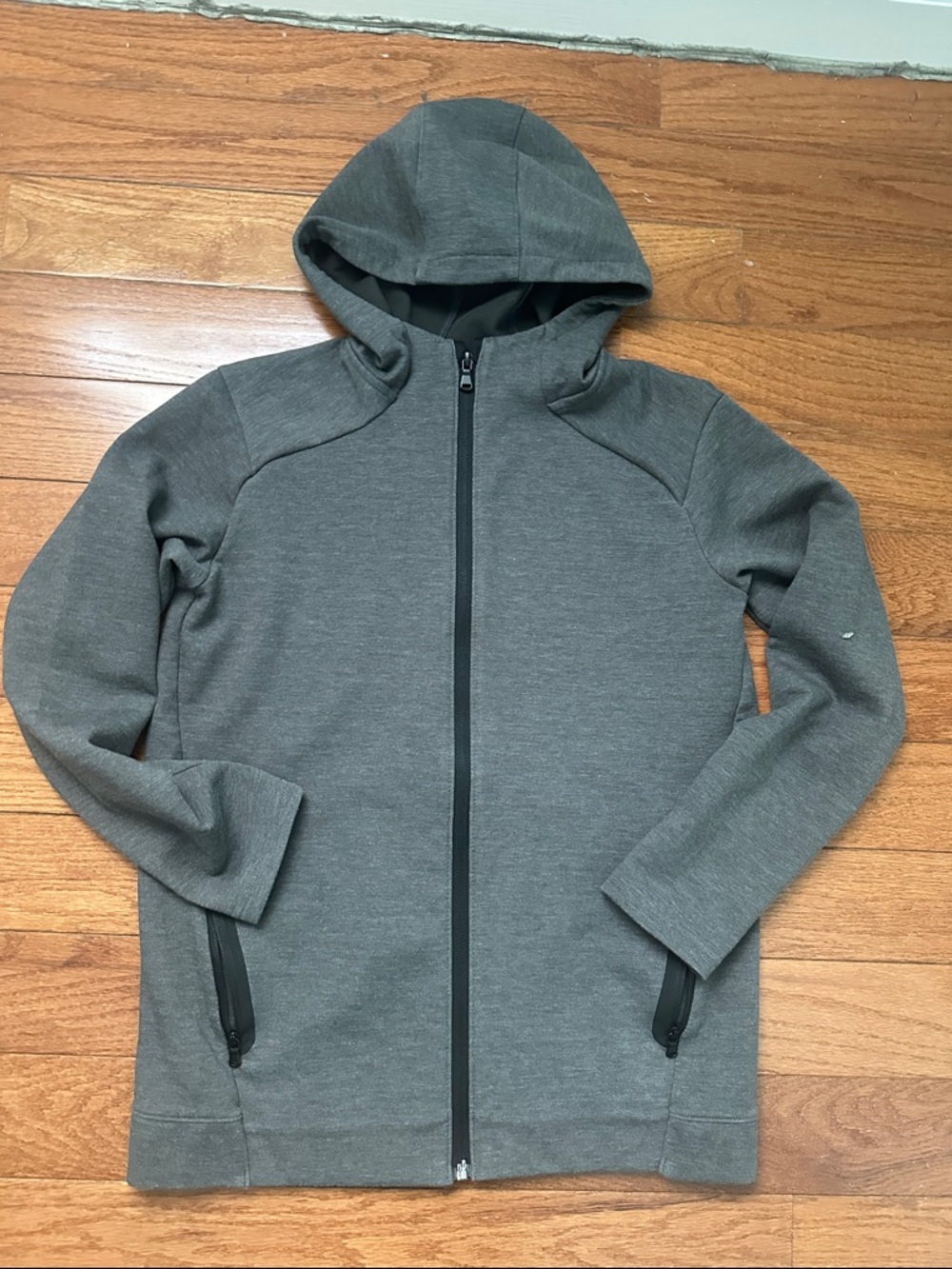 Old Navy Kids Hooded Zip Jacket - Heather Charcoal